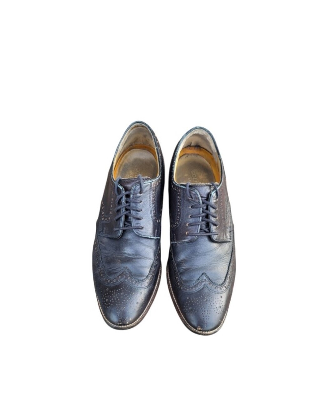 Cole Haan Lennox Wingtip Leather Black Oxford Derby Loafer Dress Shoe Men 9.5 - Picture 3 of 10